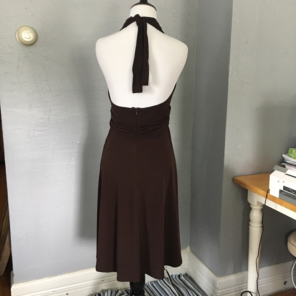 Signature by Robbie Bee Halter Dress. Size 10P - Picture 3 of 5